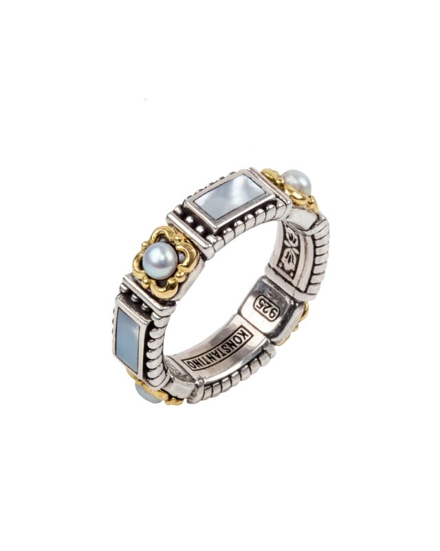 Hestia Pearl Band Ring, Size 6 &